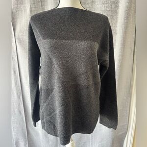 VINCE Wool/Cashmere Charcoal Knit Top with boat neckline - Size S (A186)